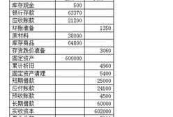 5年资产负债表